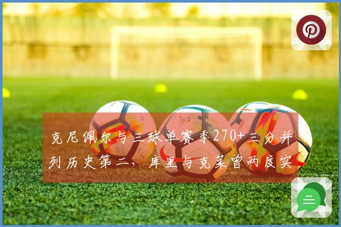 克尼佩尔与三球单赛季270+三分并列历史第二，库里与克莱曾两度实现这一成就。