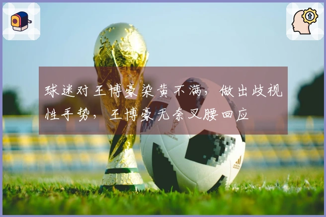 球迷对王博豪染黄不满，做出歧视性手势，王博豪无奈叉腰回应