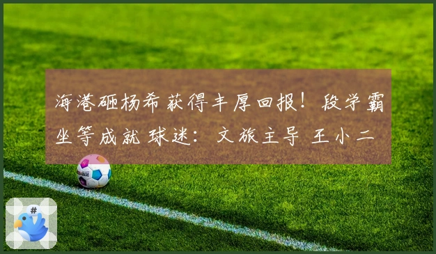 海港砸杨希获得丰厚回报！段学霸坐等成就 球迷：文旅主导 王小二欢庆佳节